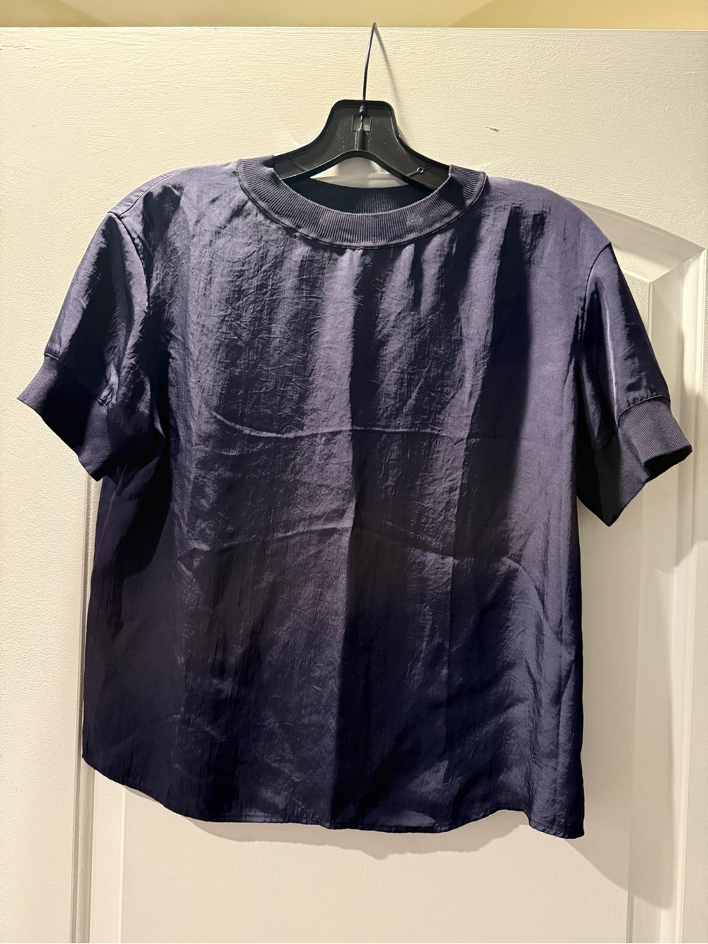 Vince navy silk feel washable blouse